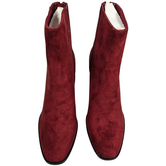 Dolce Vita Tippy Heeled Suede‎ Bootie Burgundy 7 NWT - Picture 2 of 12